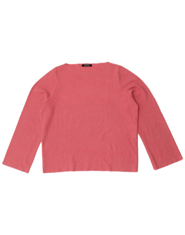 Zara Γυναικείο Trafaluc Oversized τοπ μακρυμάνικο UK 10 μικρό ροζ βαμβακερό