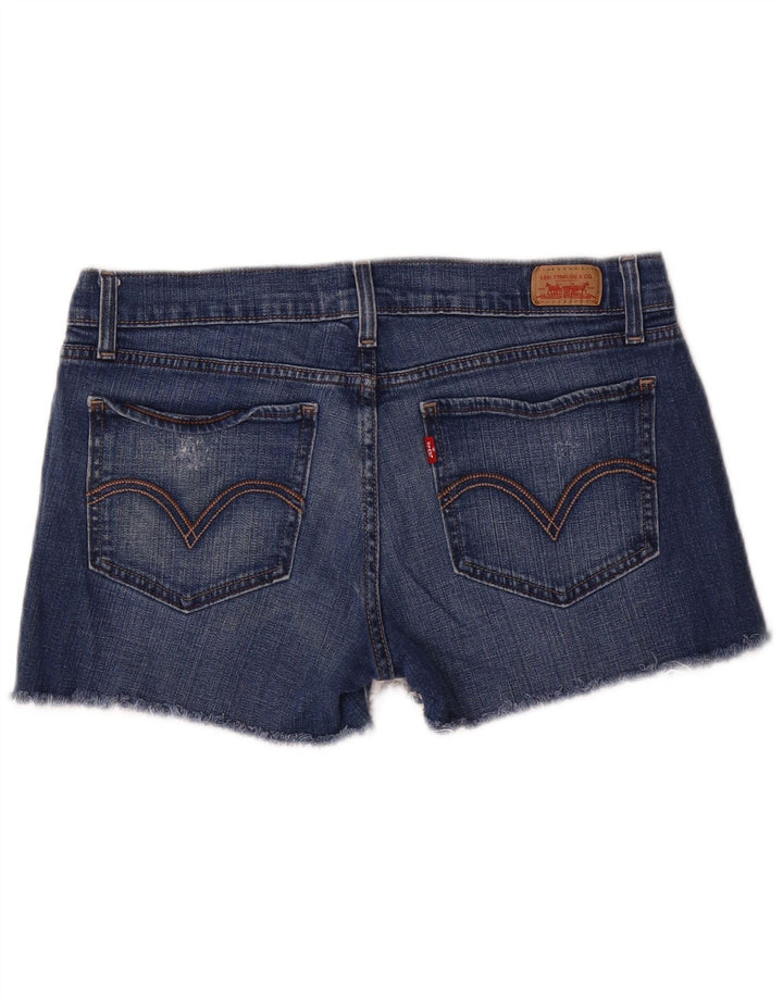 Levi's Womens 524 Distressed Super Low τζιν σορτς US 11 Large W32 Blue