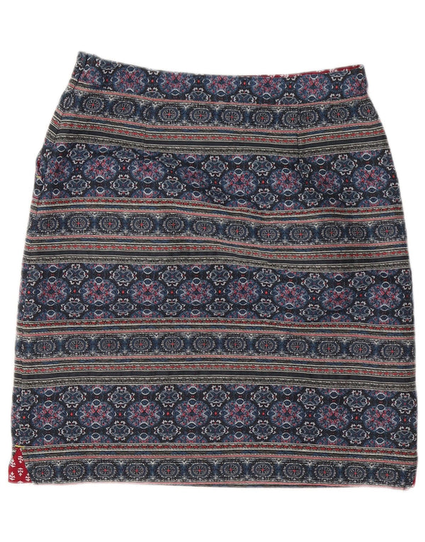 White Stuff Γυναικεία Μίνι Φούστα UK 10 Small W30 Blue Geometric Polyester