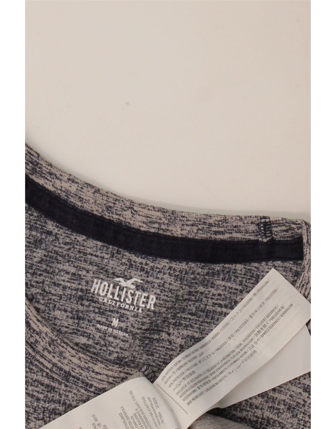 Ανδρικό μπλουζάκι HOLLISTER, μακρυμάνικο, μεσαίο μπλε ναυτικό βαμβακερό