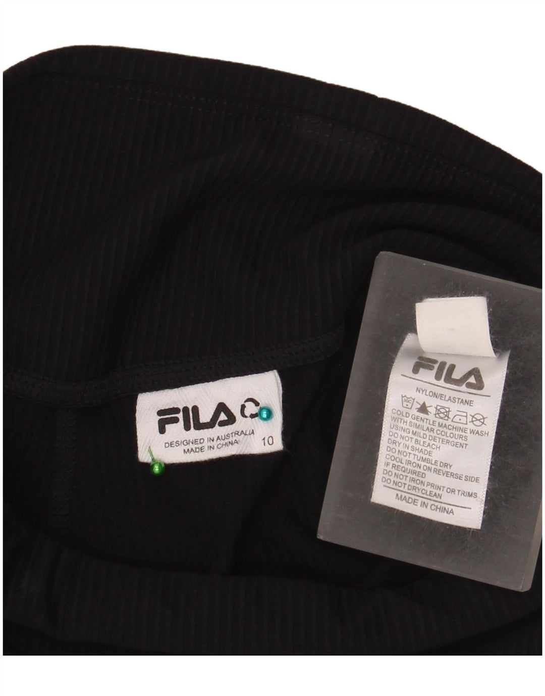 Fila Γυναικεία φόρμα παντελόνι UK 10 Small Black Nylon