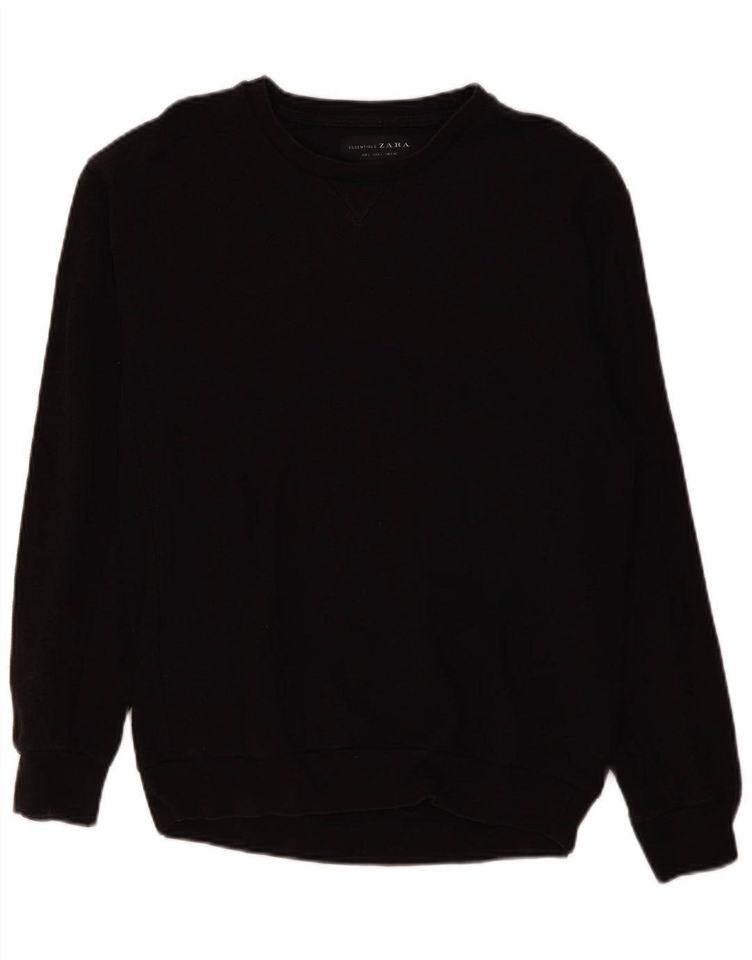 Zara Ανδρικό Φούτερ Jumper Μεγάλο Μαύρο Βαμβακερό