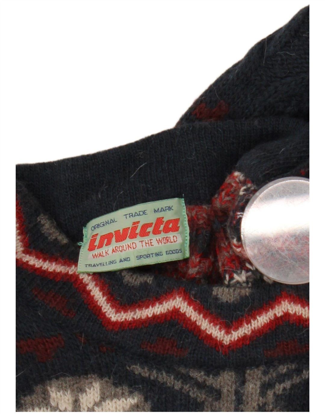 Ανδρικό πουλόβερ Invicta Crew Neck Jumper Medium Navy Blue Fair Isle