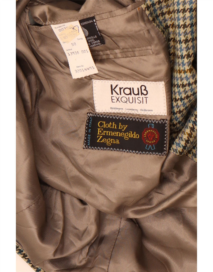 Ermenegildo Zegna Ανδρικό σακάκι μπλέιζερ EU 50 Medium Khaki Houndstooth