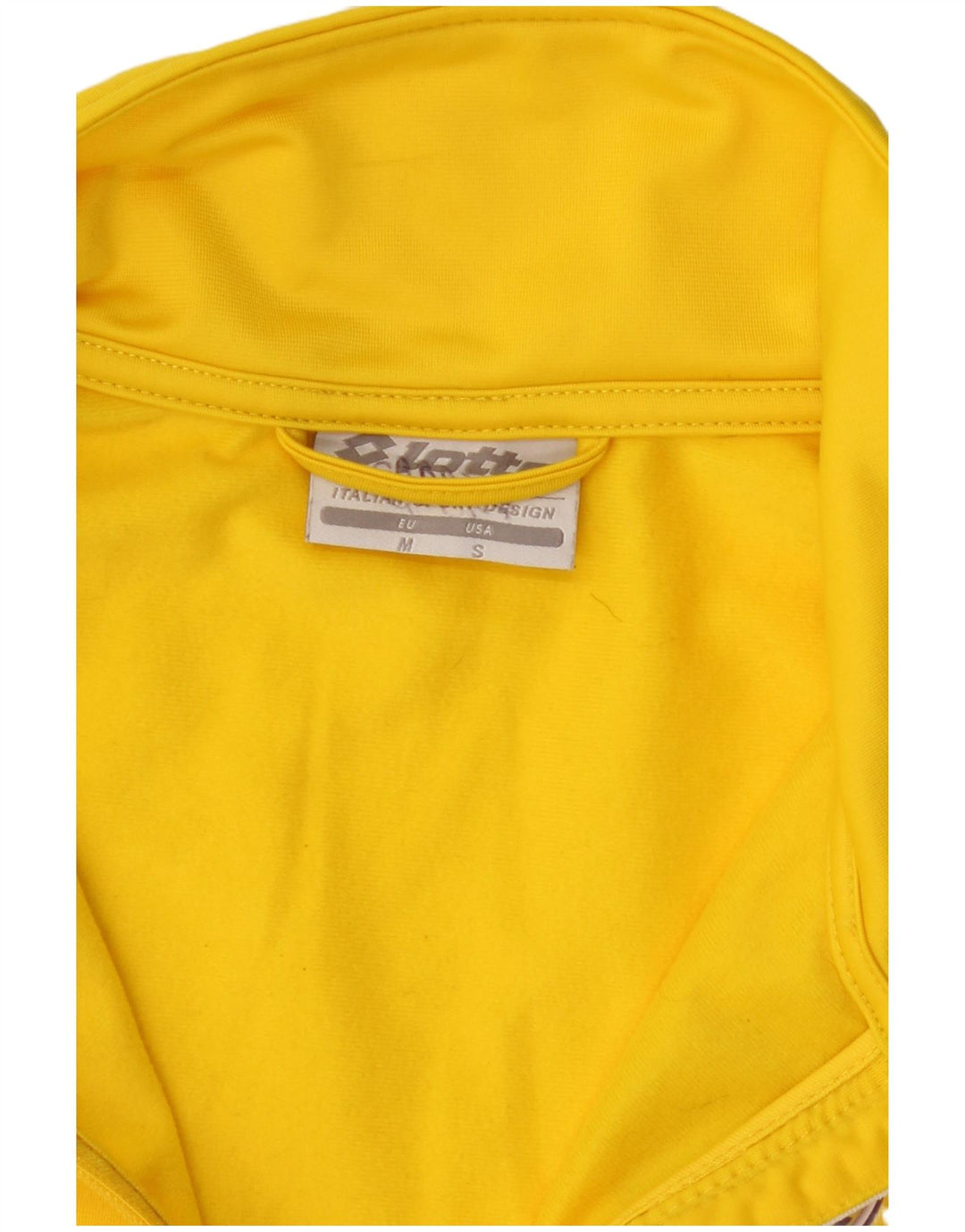 Lotto Mens Tracksuit Top Jacket Medium Yellow Colourblock Polyester