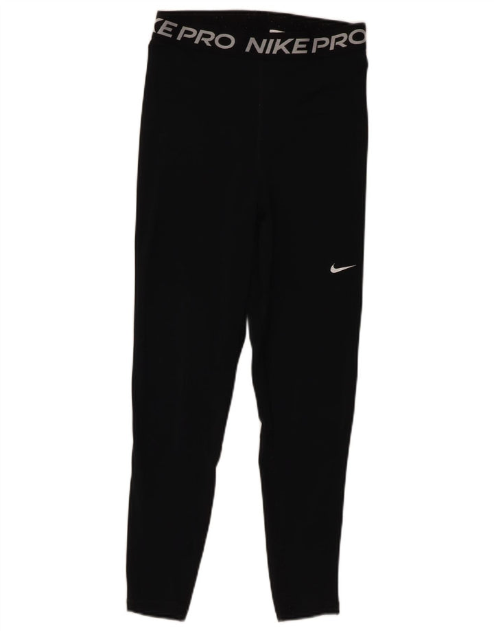 Γυναικεία γραφικά κολάν Nike Dri Fit Crop UK 8 Small Black Polyester