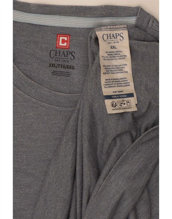 Chaps Ανδρικό T-Shirt Top 2XL Grey Modal