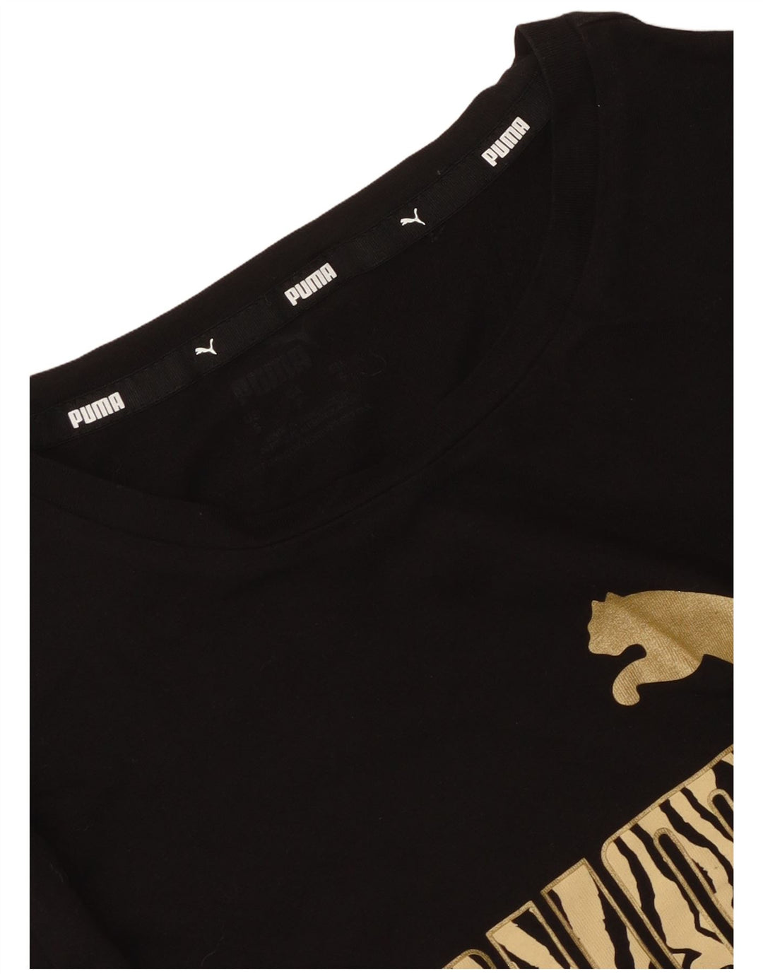 Γυναικείο γραφικό μπλουζάκι Puma Top UK 10 Small Black