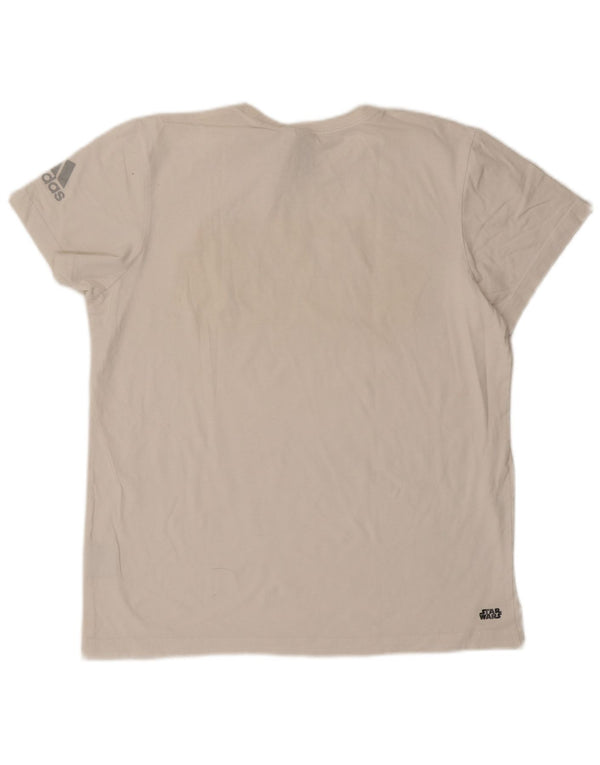 Γραφικό T-Shirt Adidas Ανδρικό Star Wars Top μεγάλο λευκό βαμβακερό