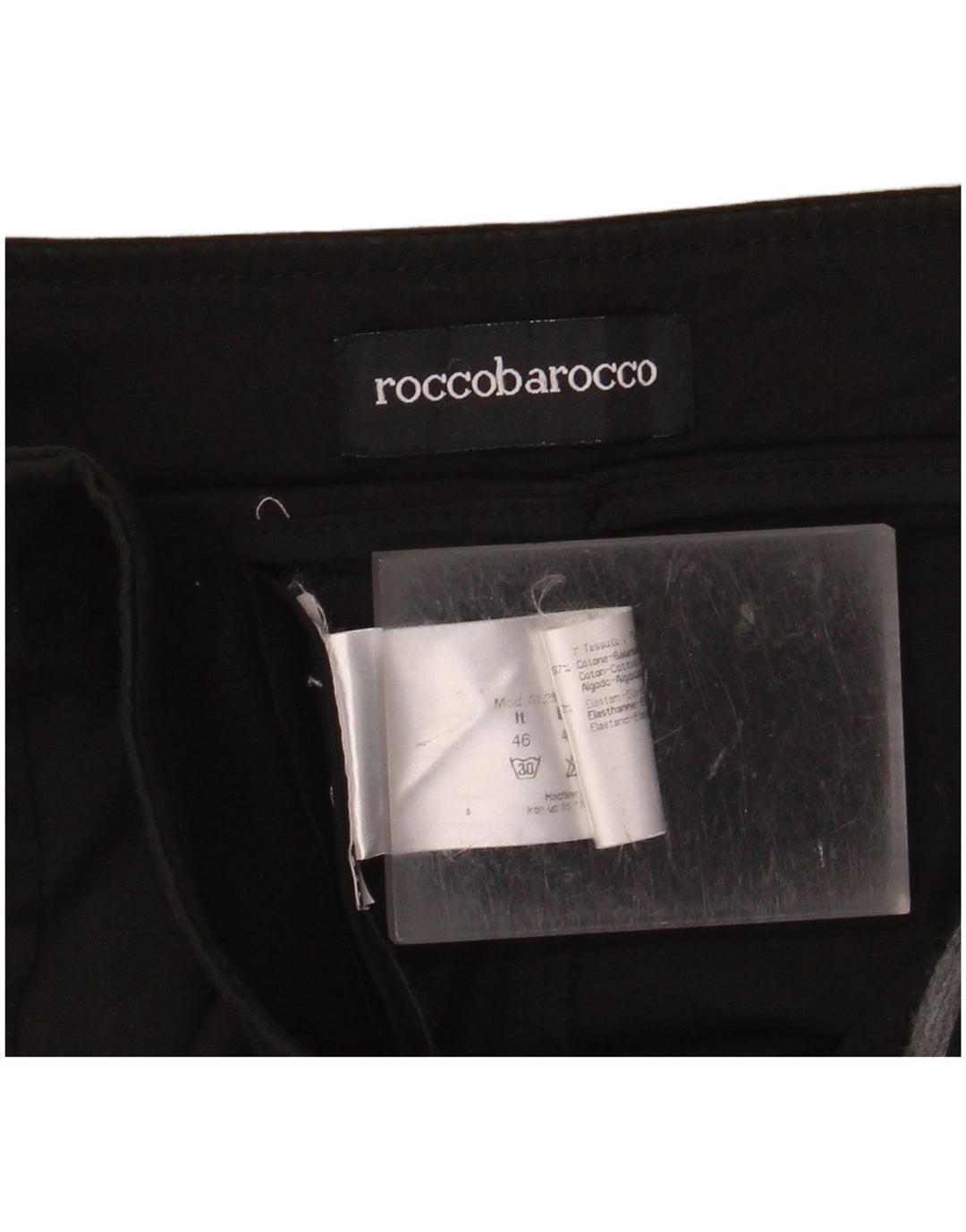 ROCCOBAROCCO Γυναικείο ίσιο casual παντελόνι IT 46 Large W34 L26 Μαύρο