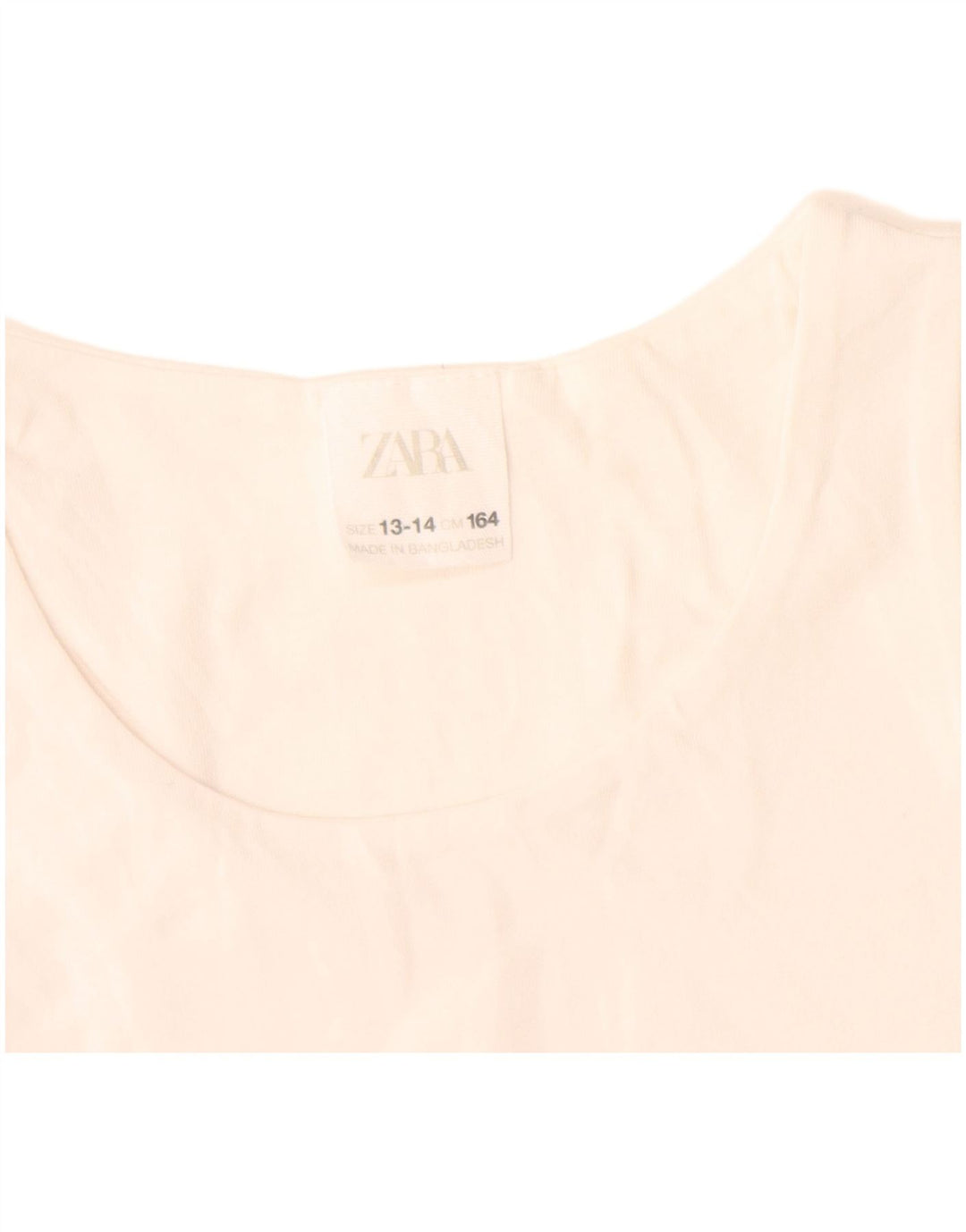 Zara Girls Sleeveless Crop Top 13-14 Years Λευκό
