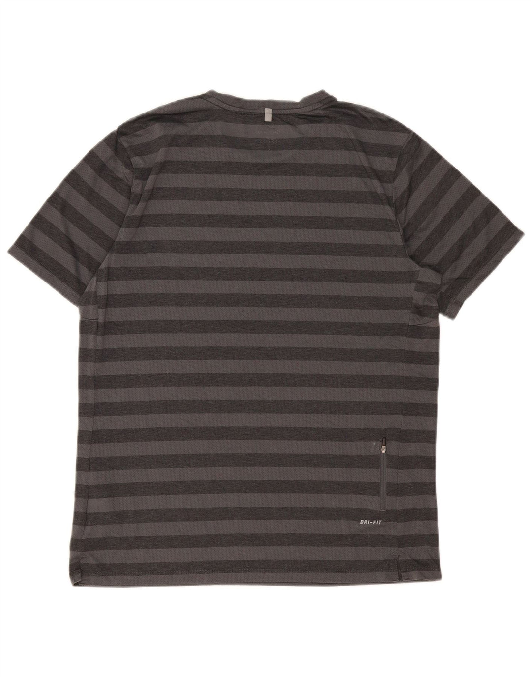 Ανδρικό μπλουζάκι Nike Dri Fit Top μεγάλο γκρι ριγέ πολυεστέρα