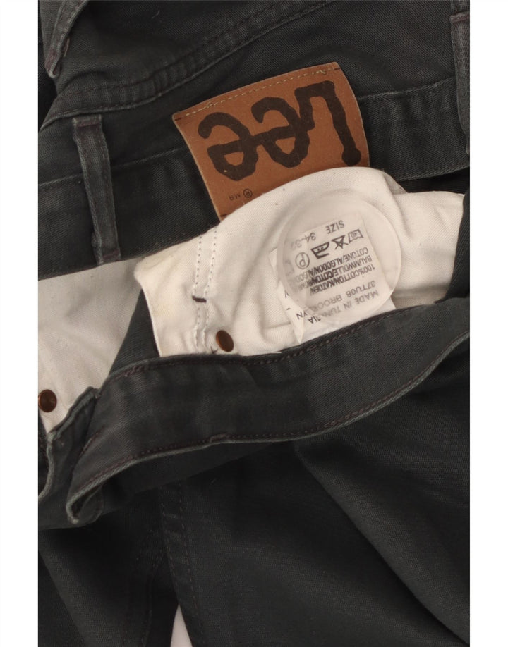 Ανδρικό τζιν ίσιο LEE W34 L32 Γκρι βαμβακερό