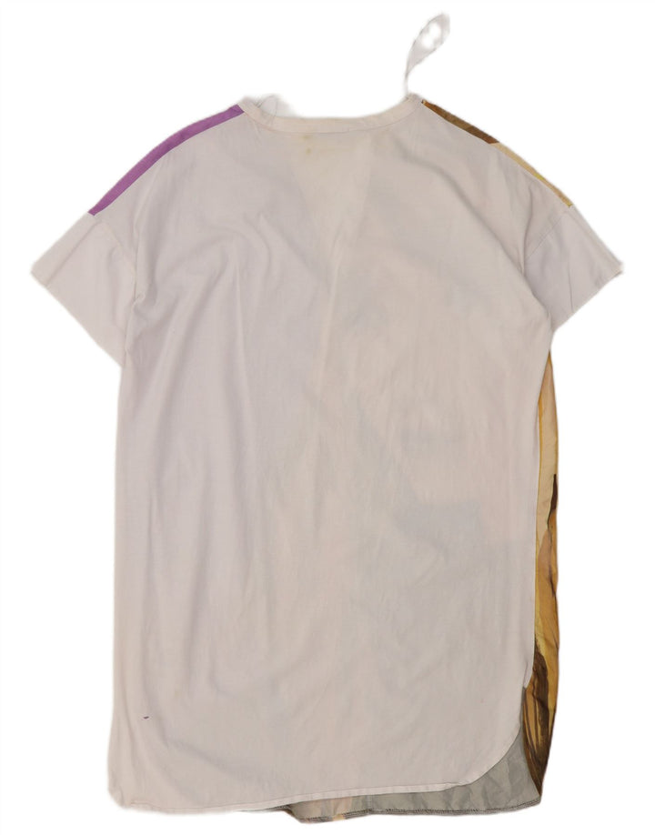 Zara Γυναικείο φόρεμα Shift UK 10 Small White Colourblock