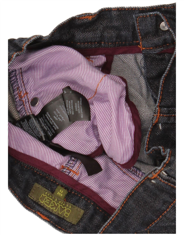 TED BAKER Boys Banana Straight Jeans 10-11 ετών W26 L24 Navy Blue Cotton