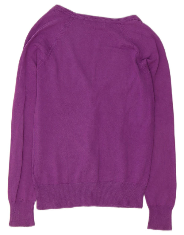 Γυναικείο πουλόβερ ZARA Ζακέτα UK 10 Small Purple Cotton