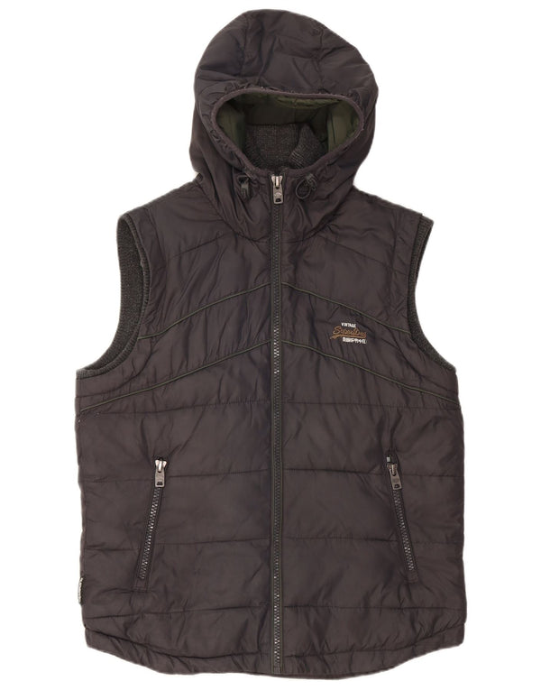Superdry Ανδρική κουκούλα με επένδυση Gilet UK 38 Medium Grey Nylon