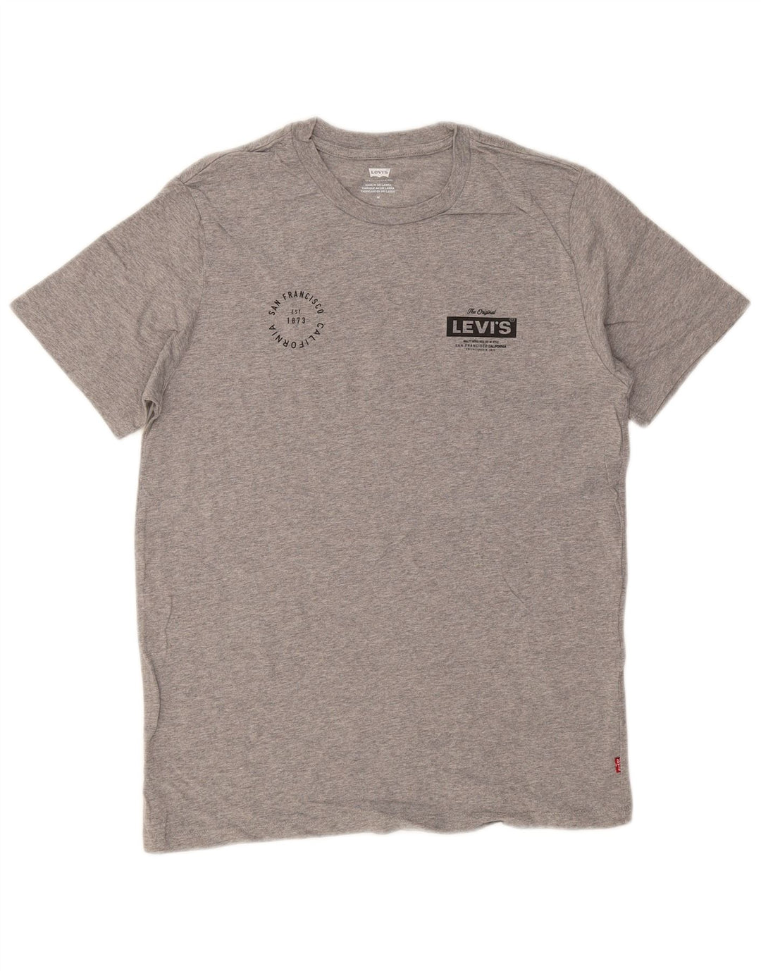 Ανδρικό γραφικό T-Shirt LEVI'S Τοπ μεσαίου γκρι βαμβακερό