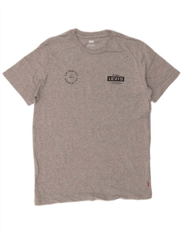 Ανδρικό γραφικό T-Shirt LEVI'S Τοπ μεσαίου γκρι βαμβακερό