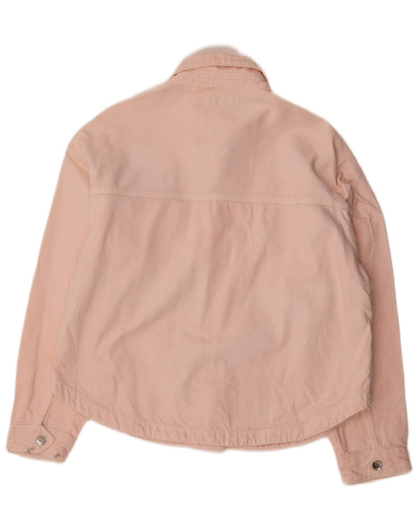 Zara Γυναικείο Τζιν Μπουφάν UK 10 Small Pink Βαμβακερό