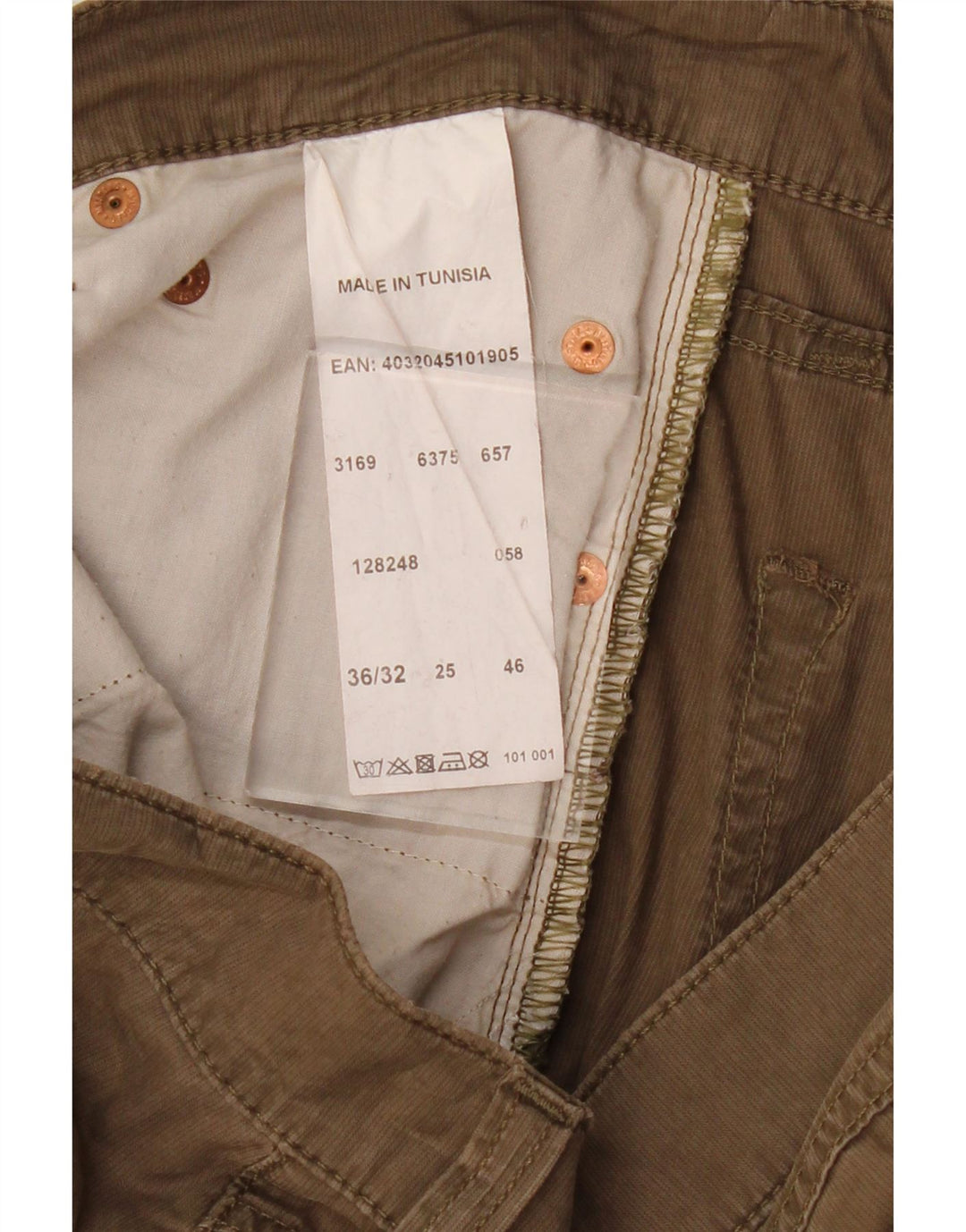 Ανδρικό σορτς casual MUSTANG W36 μεγάλο χακί βαμβακερό