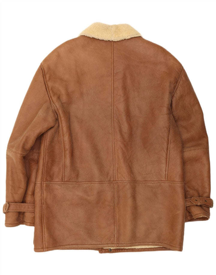 Vintage Ανδρικό Shearling Jacket IT 52 XL Beige Shearling