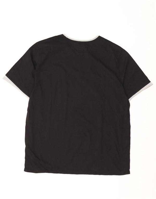 Calvin Klein Jeans Ανδρικό γραφικό T-Shirt Top Large Μαύρο