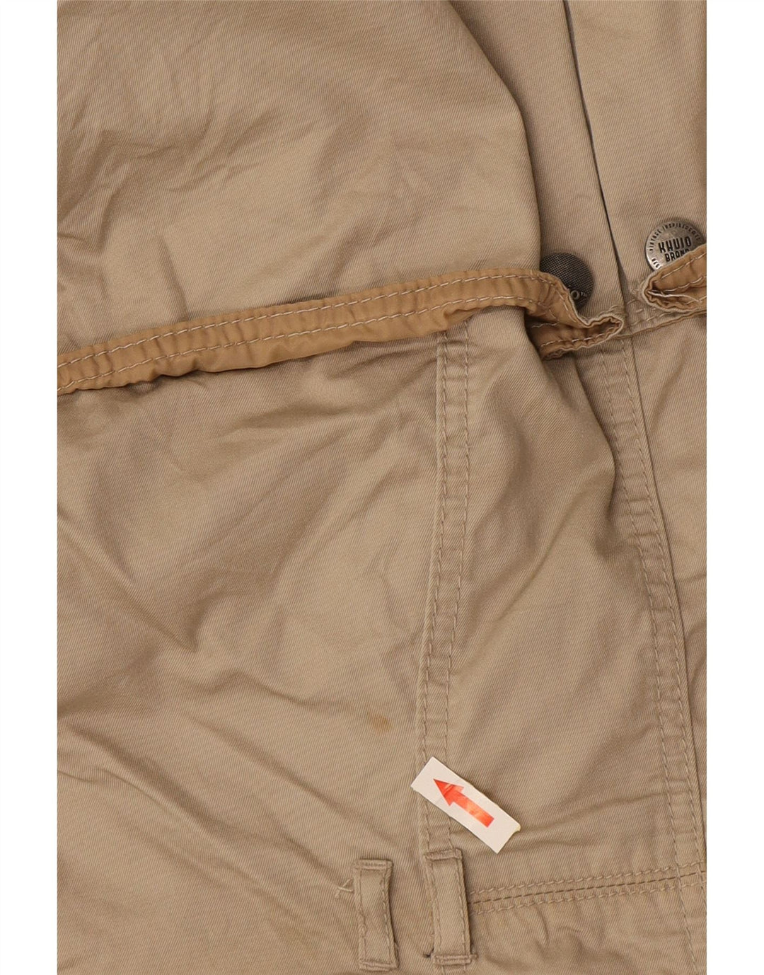 KHUJO Γυναικεία Trench Coat UK 10 Small Beige Cotton