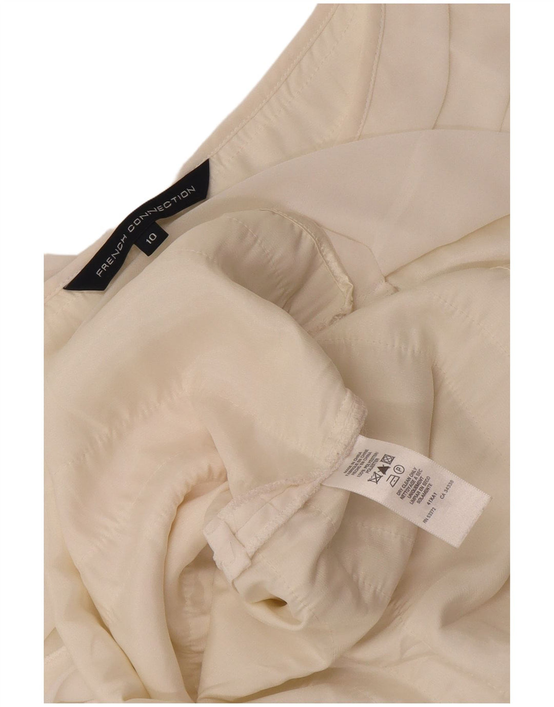 Γυναικείο φόρεμα γαλλικής σύνδεσης UK 10 Small White Polyester