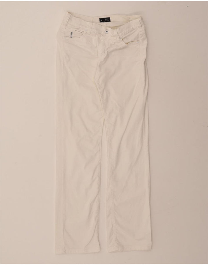 ARMANI Womens Straight Jeans W28 L32 White Vintage Armani and Second-Hand Armani from Messina Hembry 