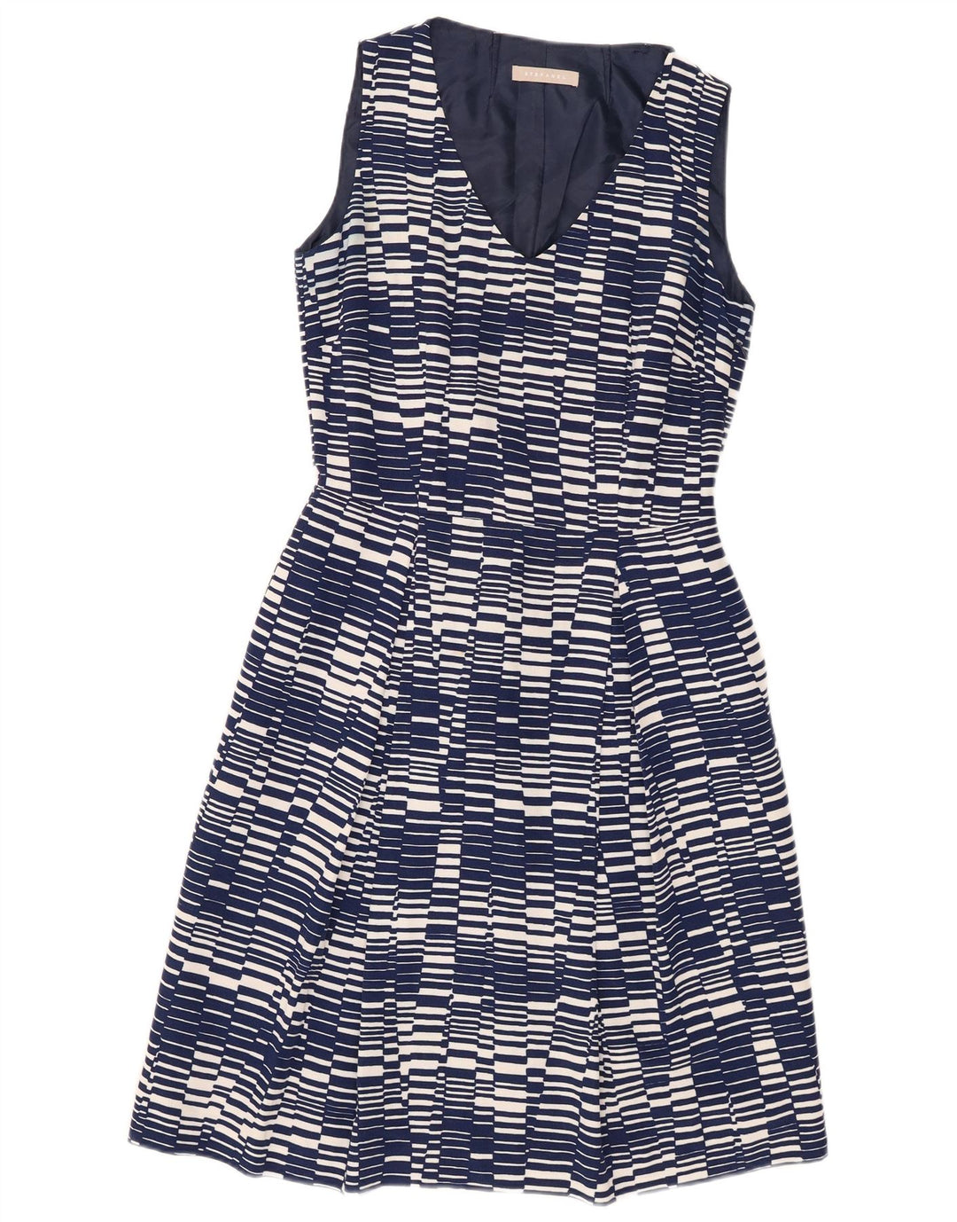 Stefanel Γυναικείο Αμάνικο Φόρεμα με θήκη EU 38 Medium Navy Blue γεωμετρικό
