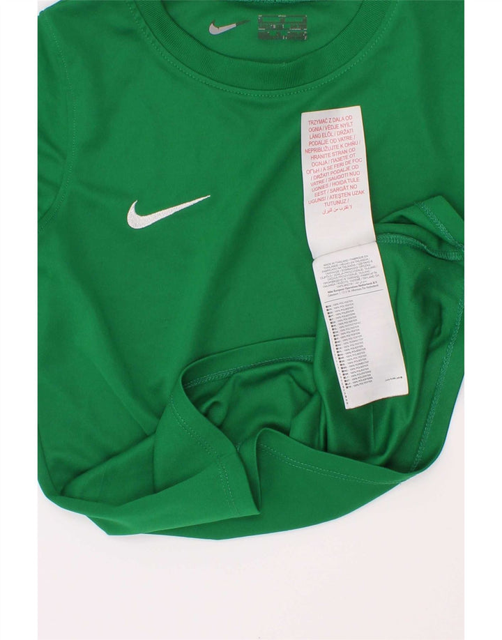 Nike Boys T-Shirt Top 5-6 Years Green Polyester