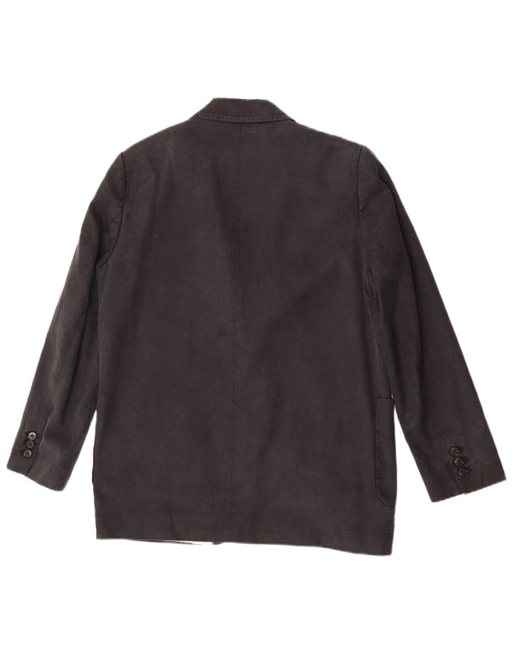 Zara Γυναικείο Μπουφάν Blazer UK 14 NMedium Μαύρο Λινό