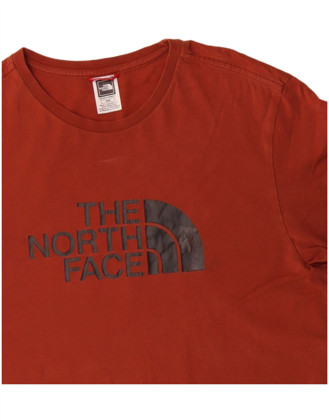 THE NORTH FACE Ανδρικό γραφικό T-Shirt Top Μεσαίο κόκκινο βαμβακερό
