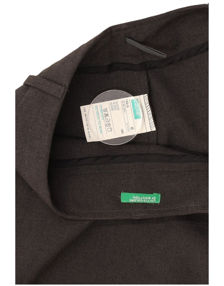 Benetton Γυναικεία Midi ίσια φούστα IT 40 Small W26 Grey Polyester
