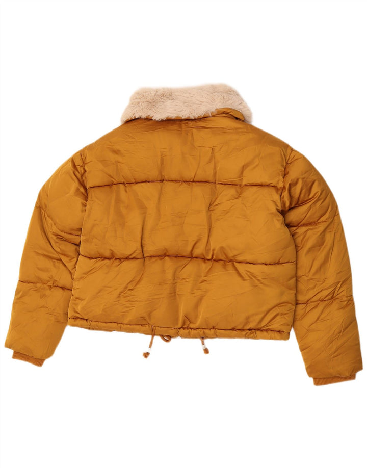 Topshop Γυναικείο Crop Oversized μπουφάν με επένδυση UK 10 Small Yellow Polyester