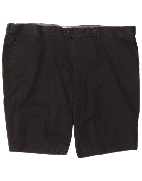 Marks & Spencer Ανδρικό σορτς Chino με κανονική εφαρμογή W48 4XL μαύρο βαμβακερό