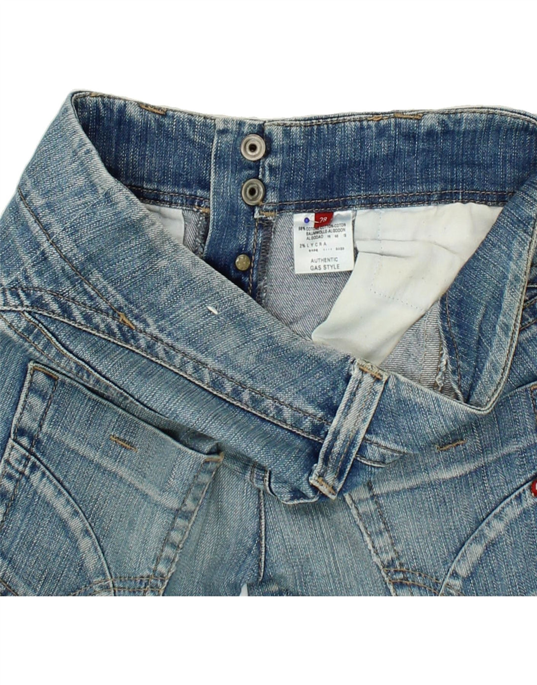 GAS Womens Slim Jeans W28 L33 Blue Cotton Vintage Gas and Second-Hand Gas from Messina Hembry 