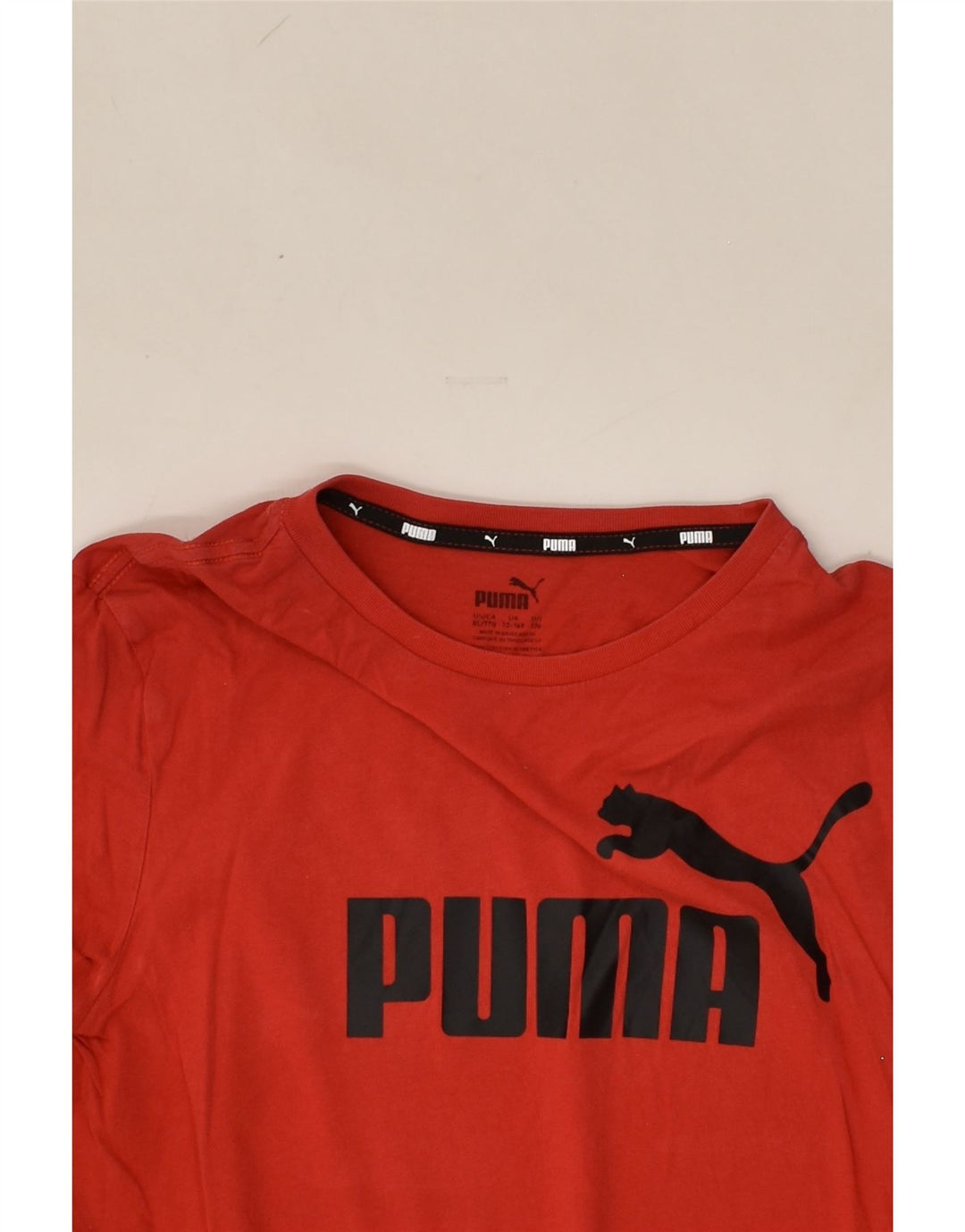 PUMA Boys Graphic T-Shirt Top 15-16 Years Red Cotton | Vintage Puma | Thrift | Second-Hand Puma | Used Clothing | Messina Hembry 