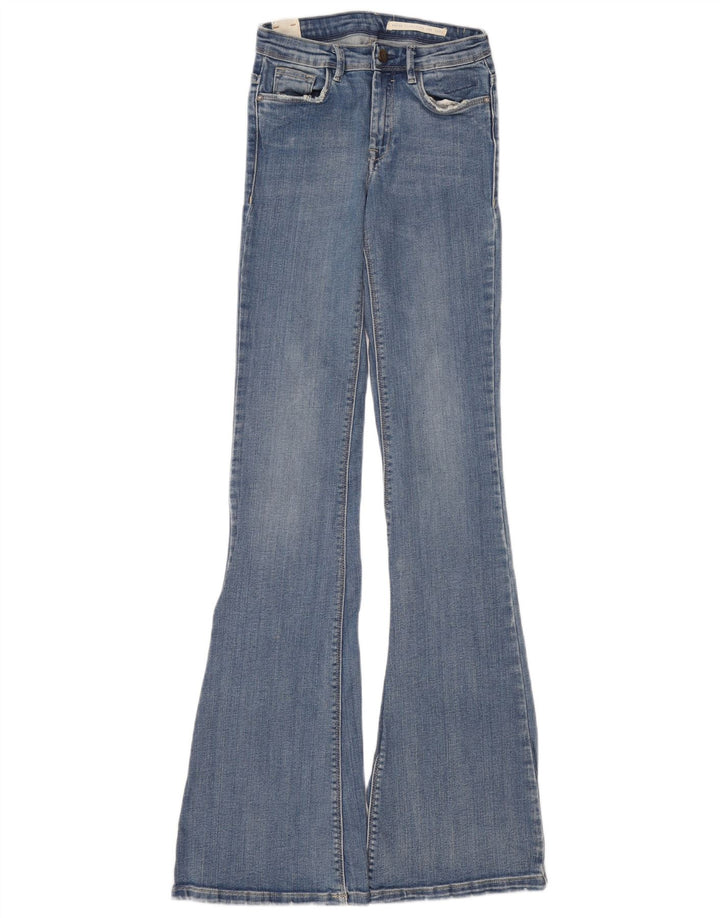 Zara Γυναικείο Τζιν με φλάντζα EU 34 2XS W24 L37 Μπλε βαμβακερό