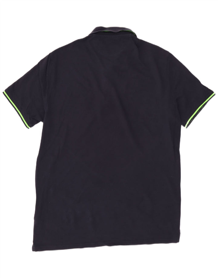 Ανδρικό μπλουζάκι πόλο CHAMPION XL Navy Blue Cotton