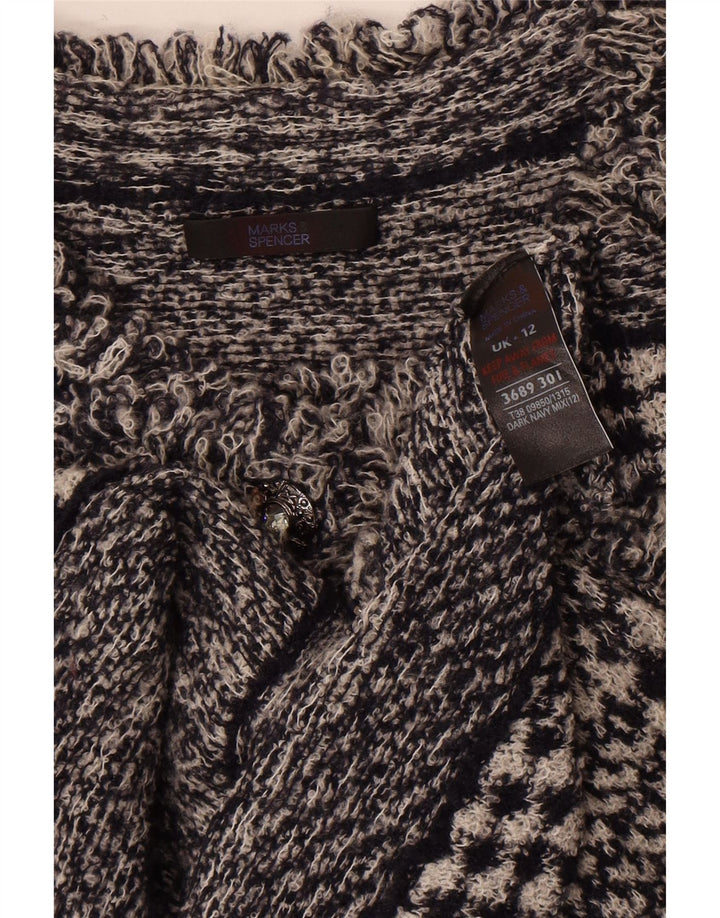 Marks & Spencer Γυναικεία ζακέτα UK 12 Medium Navy Blue Houndstooth