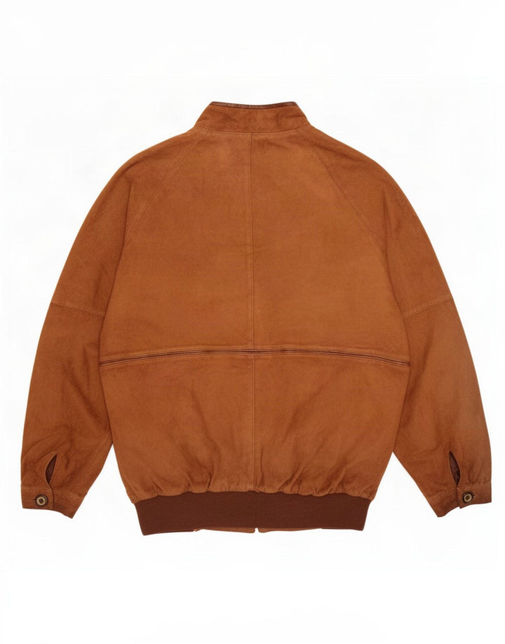 Ανδρικό NINO Bomber Suede Jacket UK 38 Medium Brown Δερμάτινο