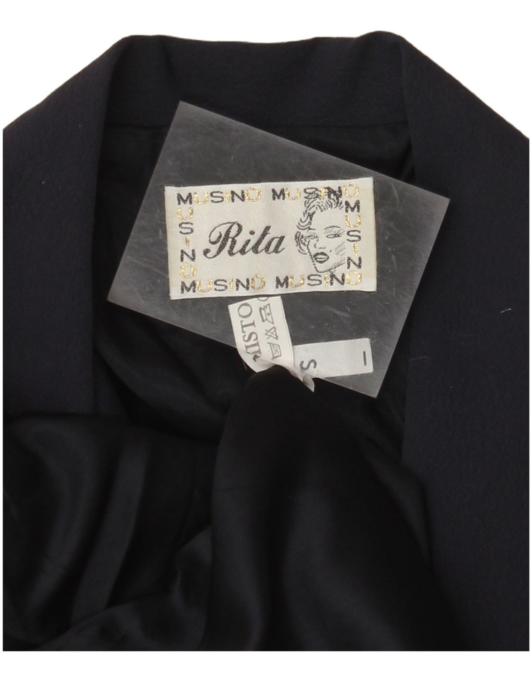 VINTAGE Γυναικείο Longline Blazer Jacket UK 10 Small Navy Blue