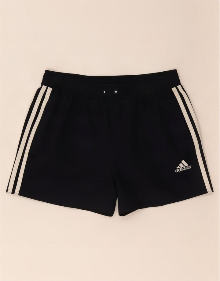 Ανδρικό αθλητικό σορτς Adidas από μεσαίο μαύρο πολυεστέρα