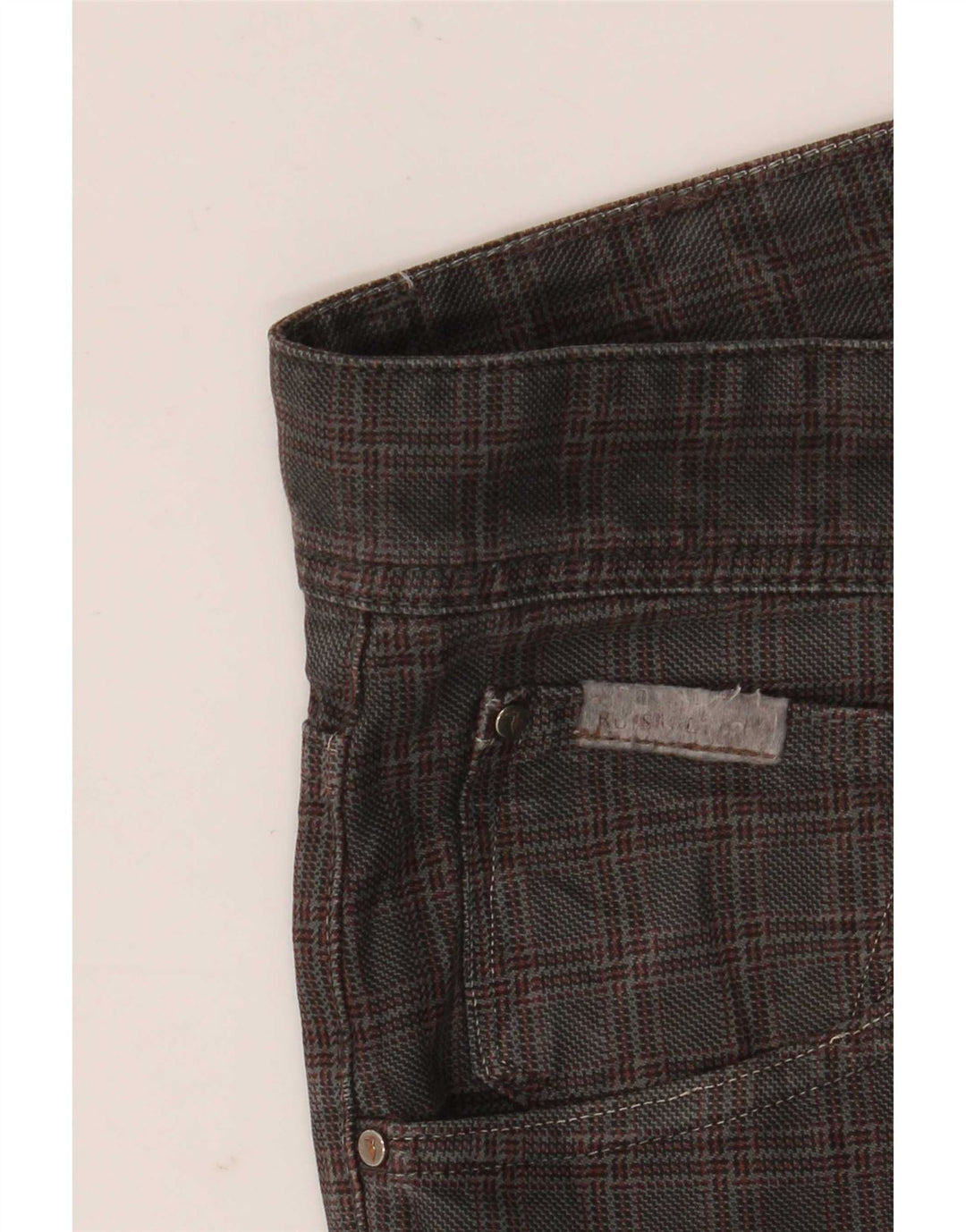 Ανδρικό ίσιο casual παντελόνι Trussardi W36 L32 Grey Check