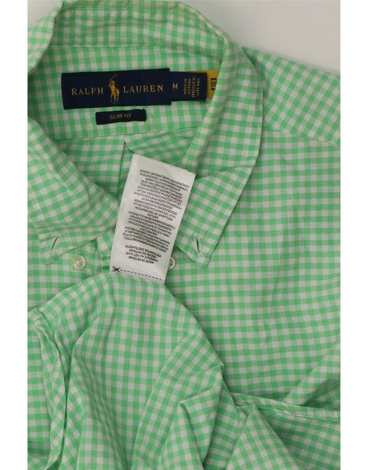 Ανδρικό πουκάμισο Ralph Lauren, με μεσαίο πράσινο βαμβακερό Gingham