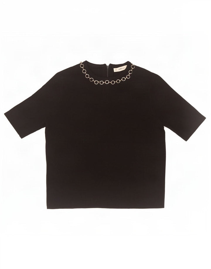 Zara Γυναικεία Μπλούζα Τοπ UK 10 Small Black