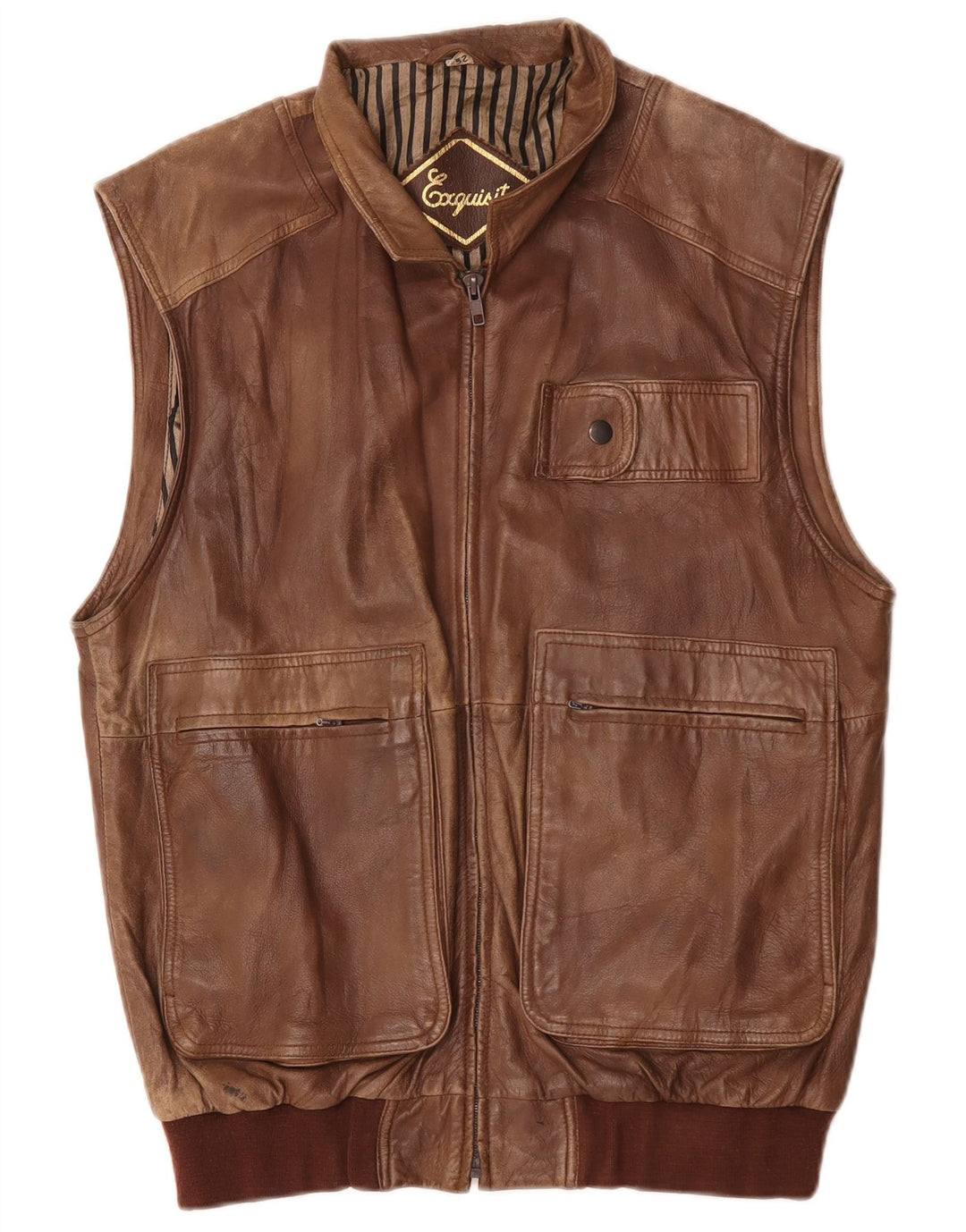 Exquisit Mens Utility Gilet IT 52 XL Brown