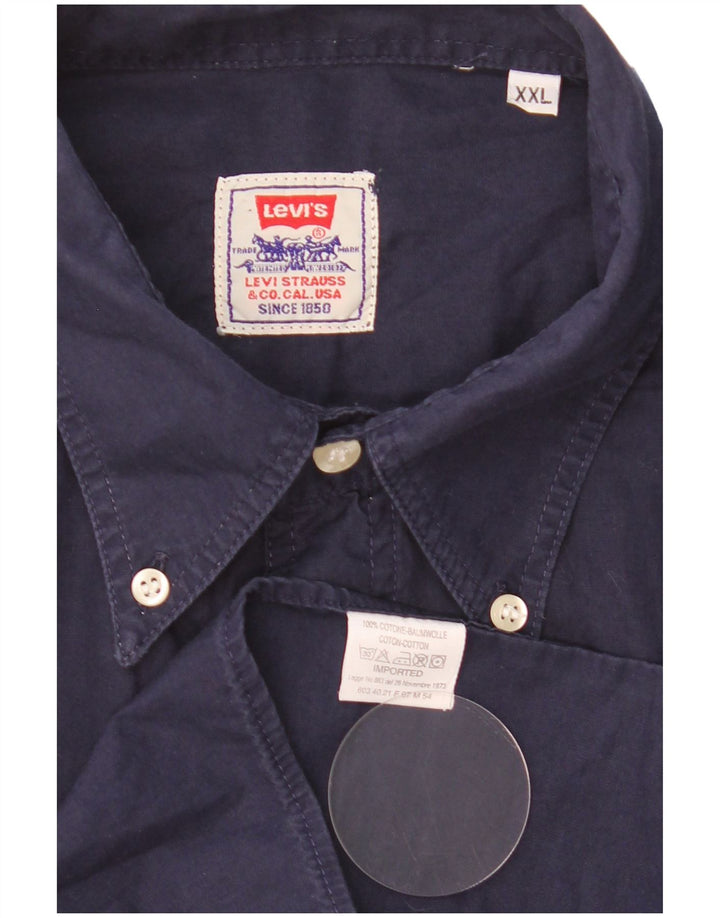 Ανδρικό πουκάμισο Levi's 2XL Navy Blue Cotton